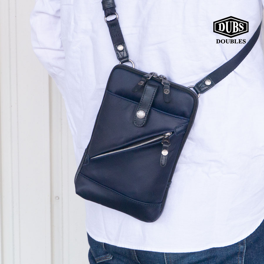 DOUBLES（ダブルス） スマホショルダー メンズ 革 ブランド ショルダー