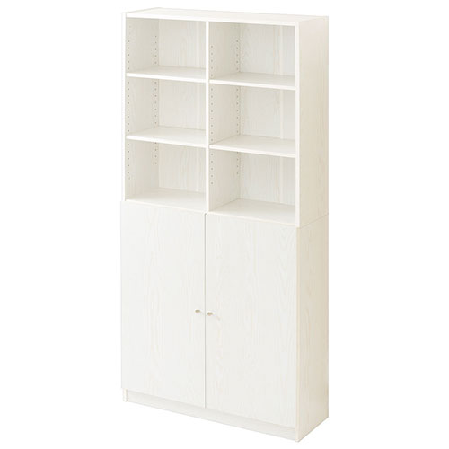 ぼん家具 本棚 カラーボックス 扉付き 収納棚 大容量 コミックラック