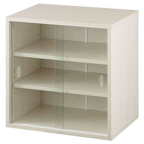 ぼん家具 【完成品】 食器棚 ミニ ガラス扉 耐水 強化ガラス メラミン