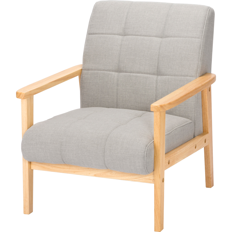 法人限定 1人掛けソファ グレー ブラック 黒 ソファ 1Pソファ 肘付き