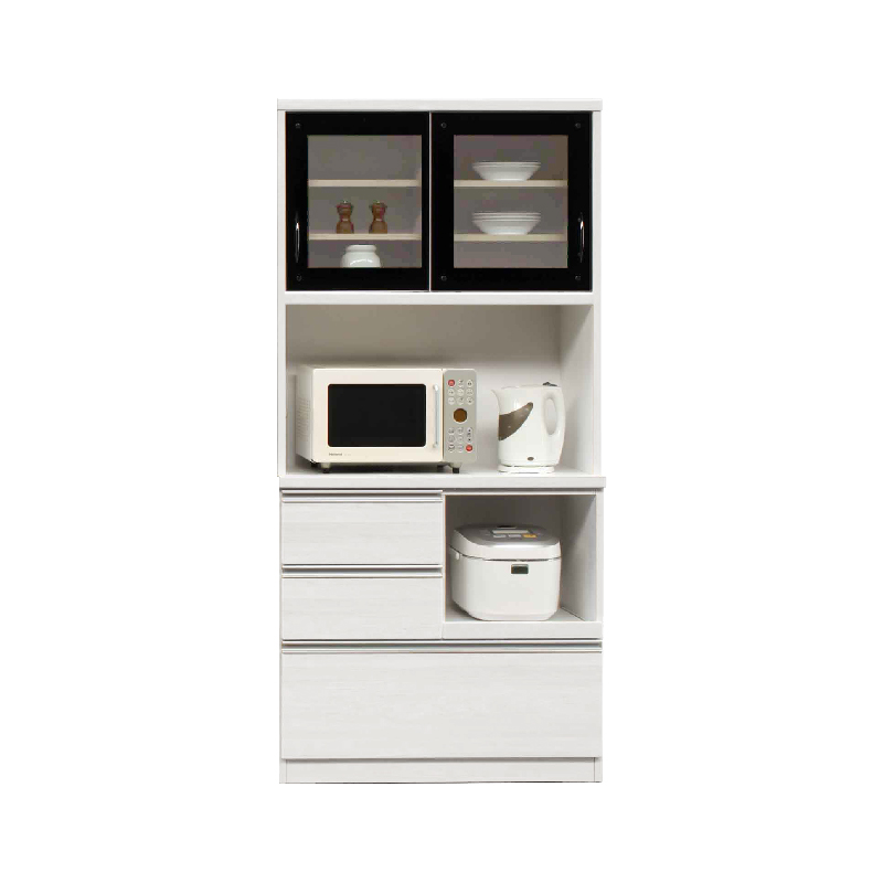 関家具 公式店 食器棚 収納 おしゃれ 90 キッチンボード 白 ダイニング