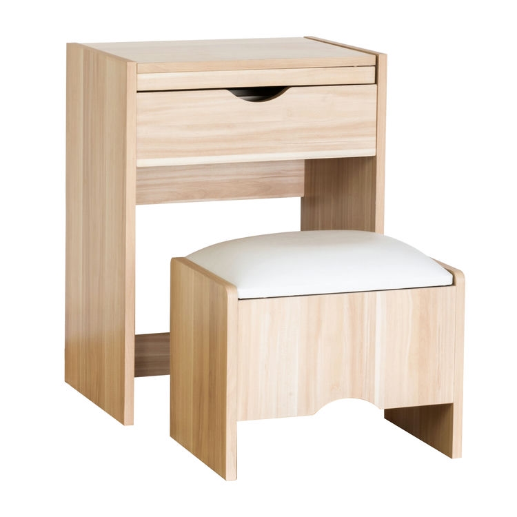 ドレッサー コンパクト 幅50cm スツール付き コンセント付き おしゃれ