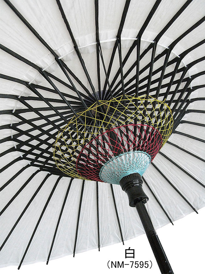 紙舞傘 舞踊傘 【返品不可商品】 踊り傘 紙傘 カラー傘 2本つなぎ
