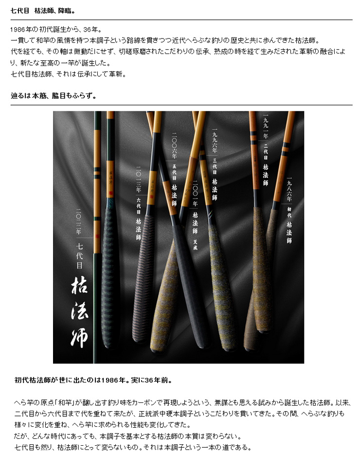 DAIWA（ダイワ） 2022モデル 枯法師(かれほうし) 13尺 162893 へら竿