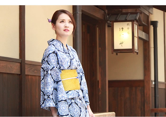 HANAE MORI（ハナエモリ） 浴衣 レディース セット 3点 （浴衣＋帯＋