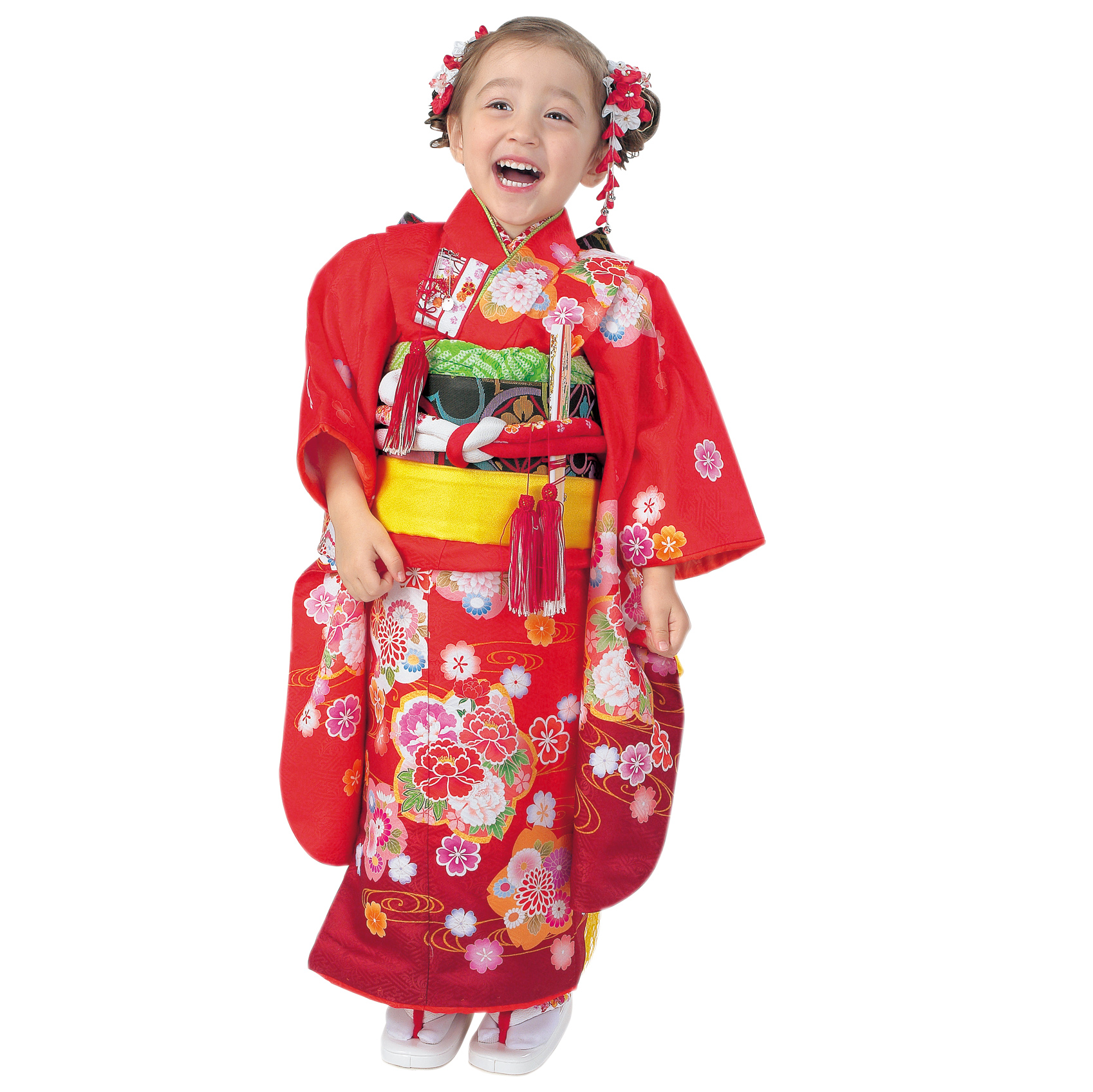 七五三 着物 3歳 13点 セット 作り帯 はこせこセット 帯揚げ しごき