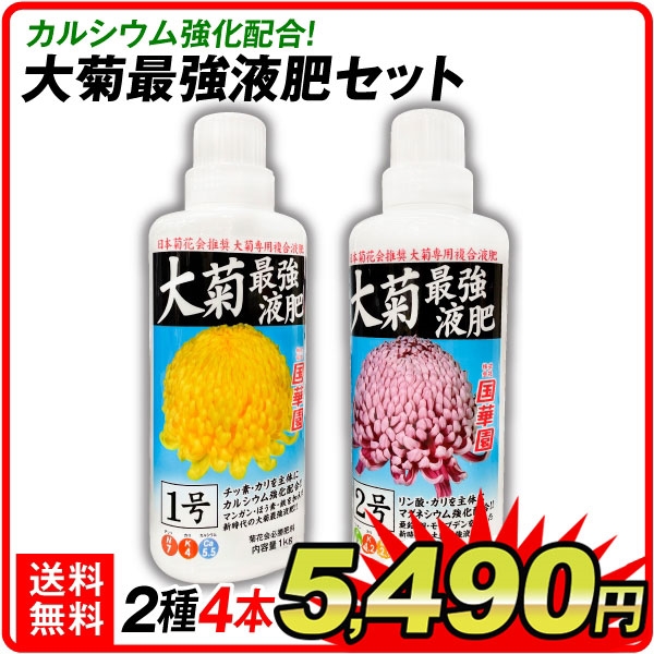 液肥 肥料 大菊最強液肥セット 2種4本1組 液体肥料 菊栽培用 菊作り 菊