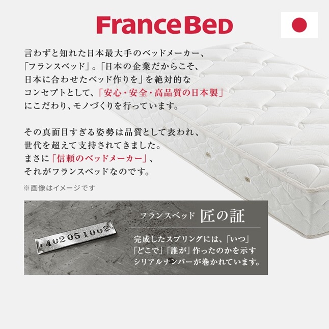 フランスベッド（FRANCEBED） 正規品 マットレス シングル MH-200