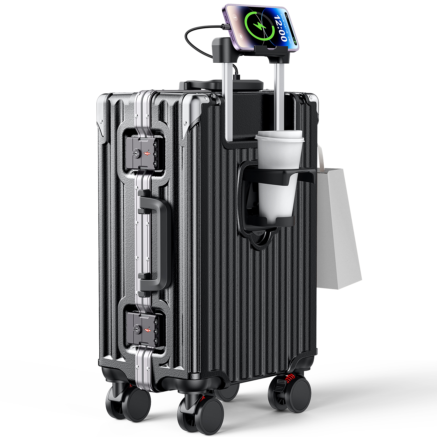 BARGOCH アルミフレーム スーツケース 機内持込み 軽量 大型 耐衝撃