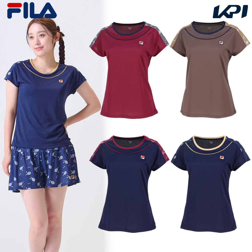FILA（フィラ） テニスウェア レディース ゲームシャツ VL2948 2024FW