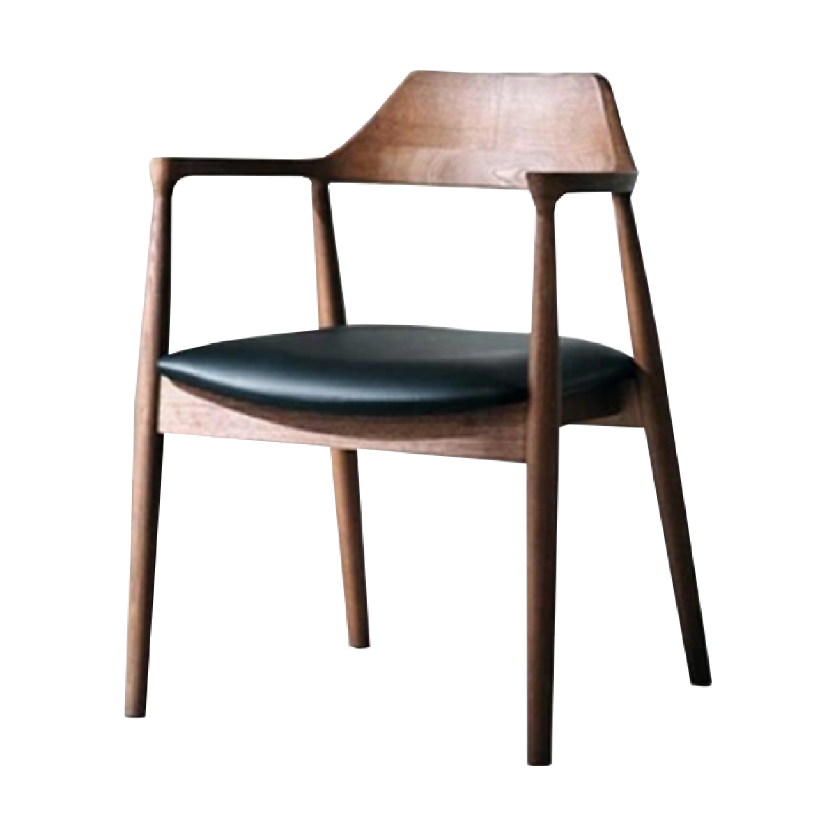ダイニングチェア 無垢材 北欧 座面高44 木製 肘付き 完成品