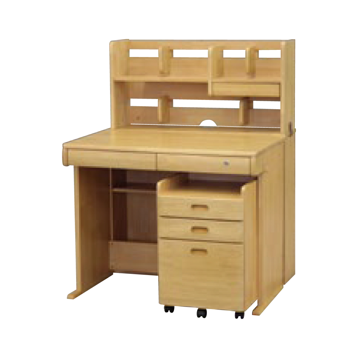 大商産業 T型ライト付き 学習デスク4点セット 勉強机 学習机 学習