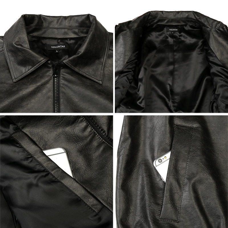 ブルゾン ジャケット PUレザー レザージャケット レザーブルゾン