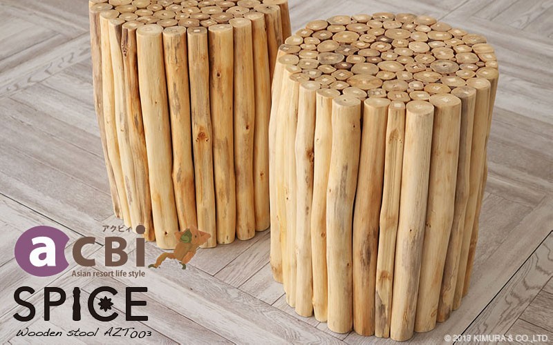 アジアン家具 スツール 木製 丸椅子 いす チェア 玄関 おしゃれ 北欧