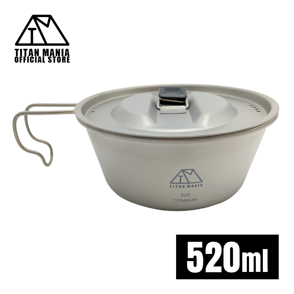 TITAN MANIA（チタンマニア） シェラカップ 520ml 蓋付き チタン製 超