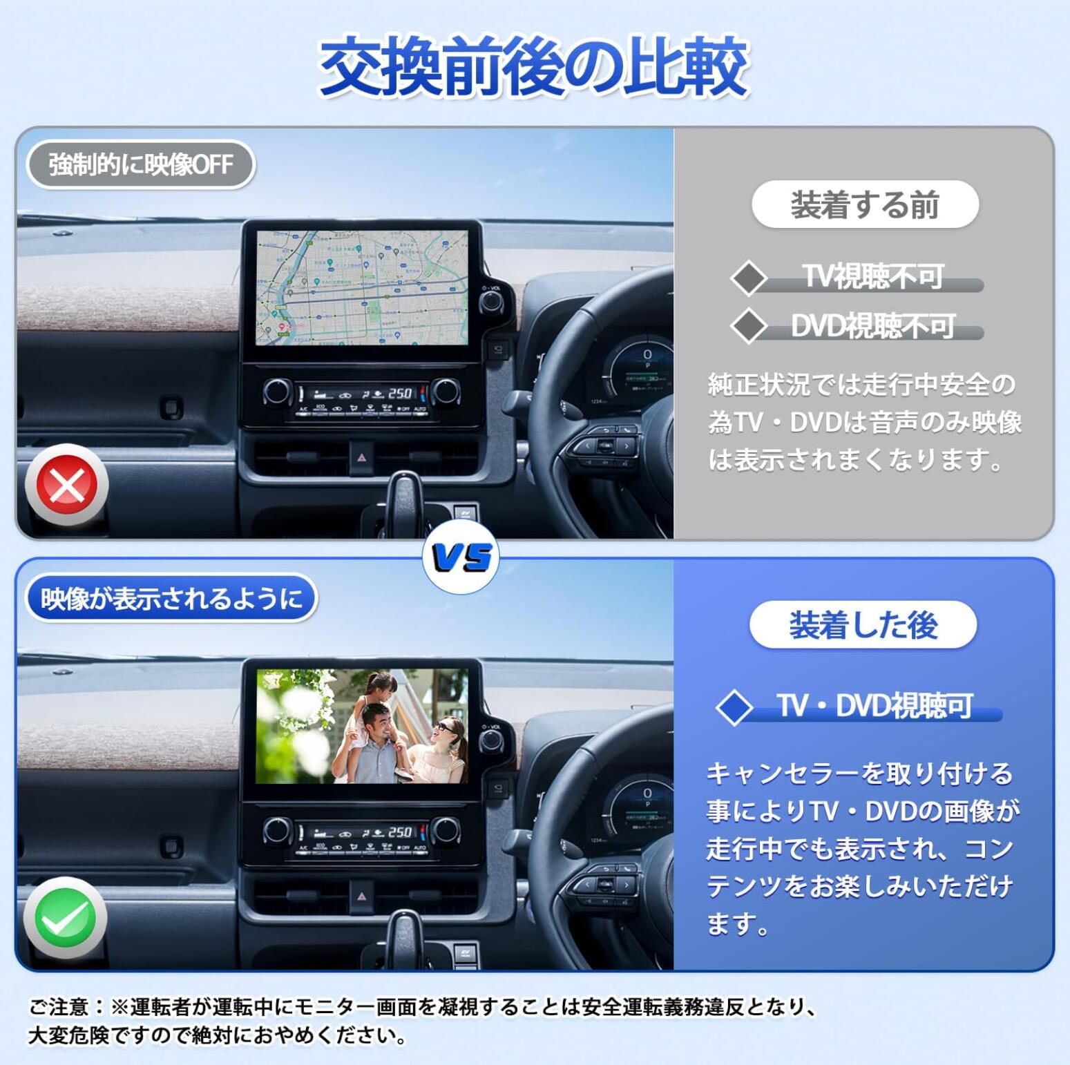 テレビキット ダイハツ トヨタ ディーラーオプションナビ NMZK-W73D X1