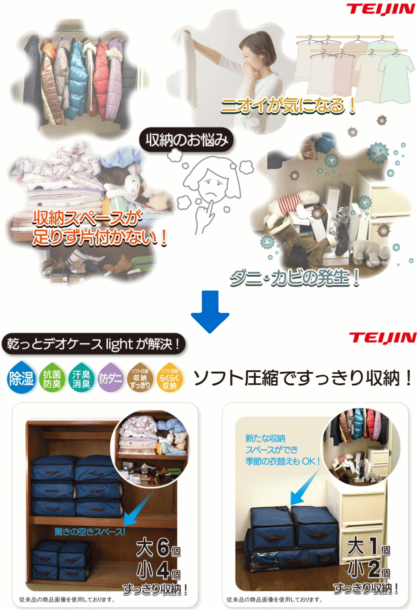TEIJIN（テイジン） 乾っとデオケース light ライト 2026 最新版 収納