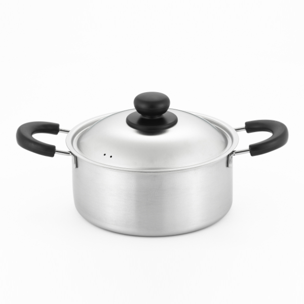 ヨシカワ 両手鍋 20cm IH対応 蓋付き COOK EASY 日本製 （ ガス火対応