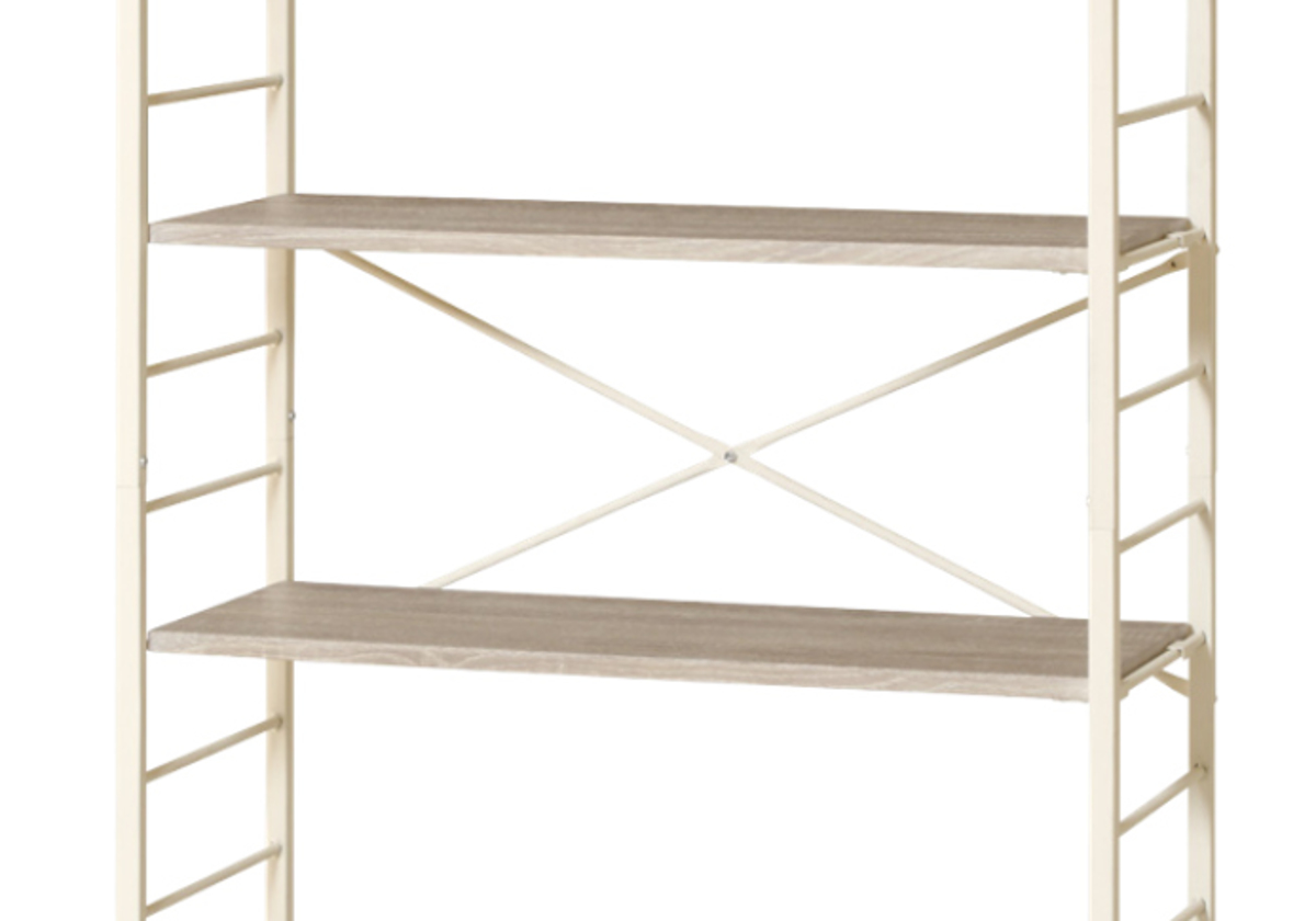 弘益 オープンラック6段 幅84cm ヴィンテージ調 ワイドタイプ