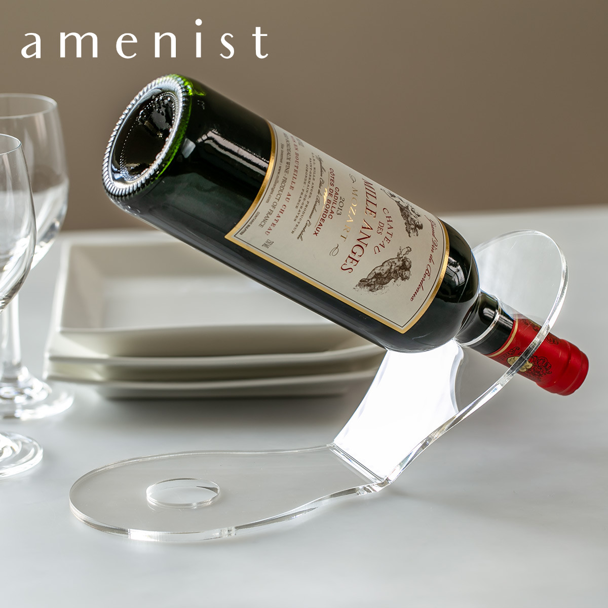 Trytec 特典付き ワインボトルスタンド amenist アクリル製 日本製