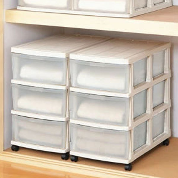 JEJアステージ 収納ケース 3段 エミング ロングストッカー 2個セット