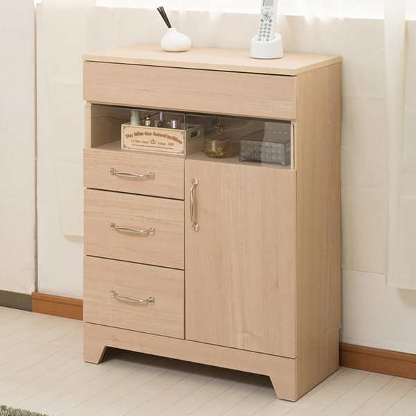 電話台 FAX台 幅60cm ルーター収納 キャビネット ナチュラルテイスト