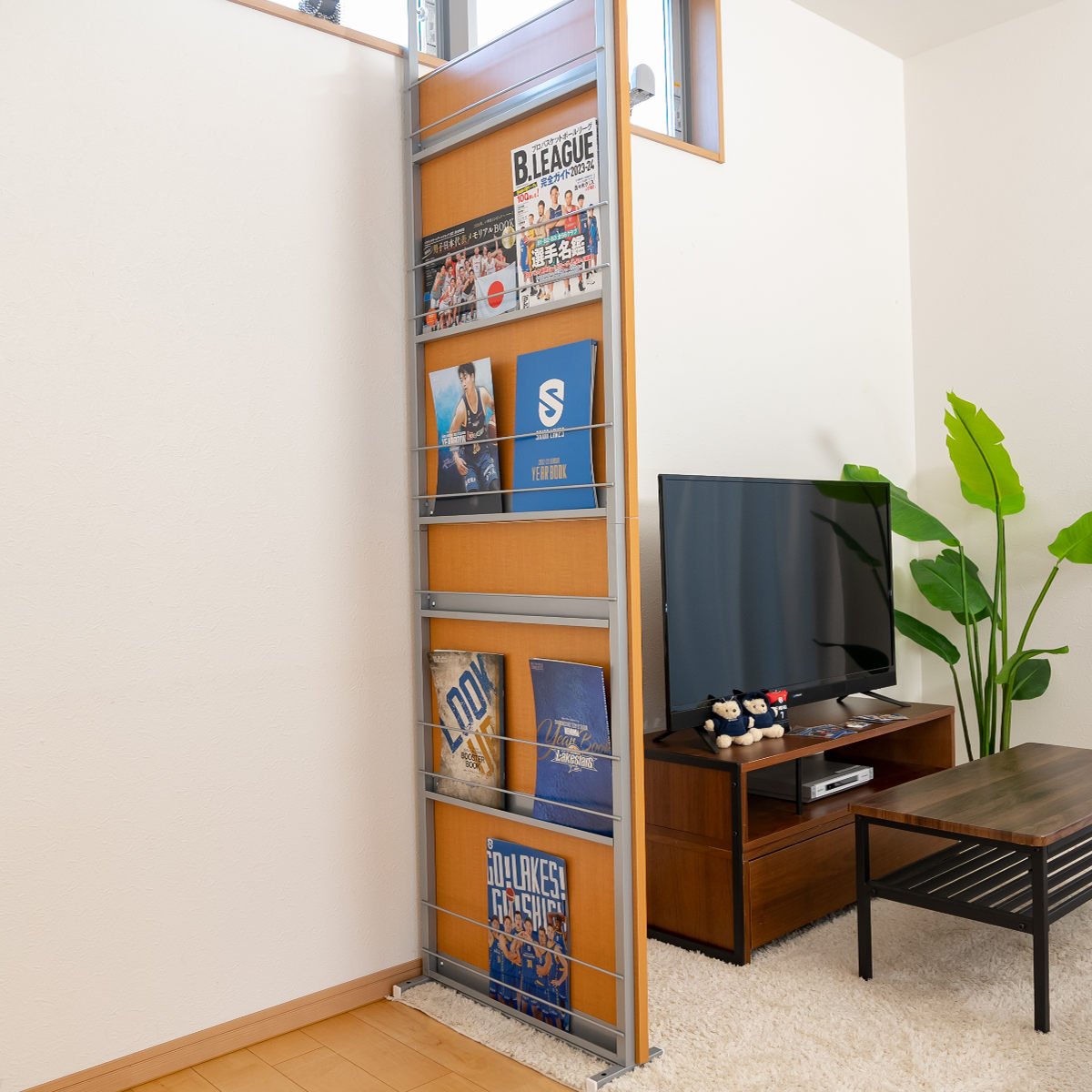 マガジンラック 突っ張り パーテーション 幅90cm 日本製 （ 衝立