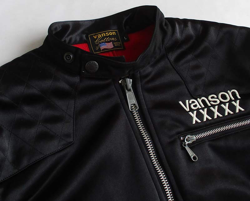 VANSON（バンソン） メンズ ライダースジャケット ボンディング スカル