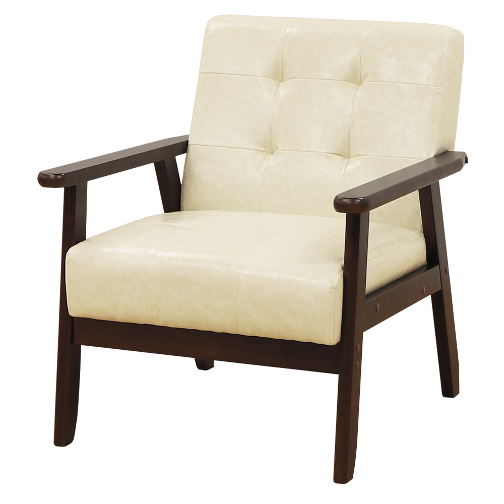 LOOKIT（ルキット） ソファ 1人掛け 肘付き 木製 レザー チェア 応接