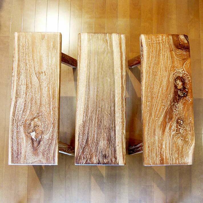 オールドチーク スツール ベンチ 幅60cm おしゃれ 木製 無垢材 チェア