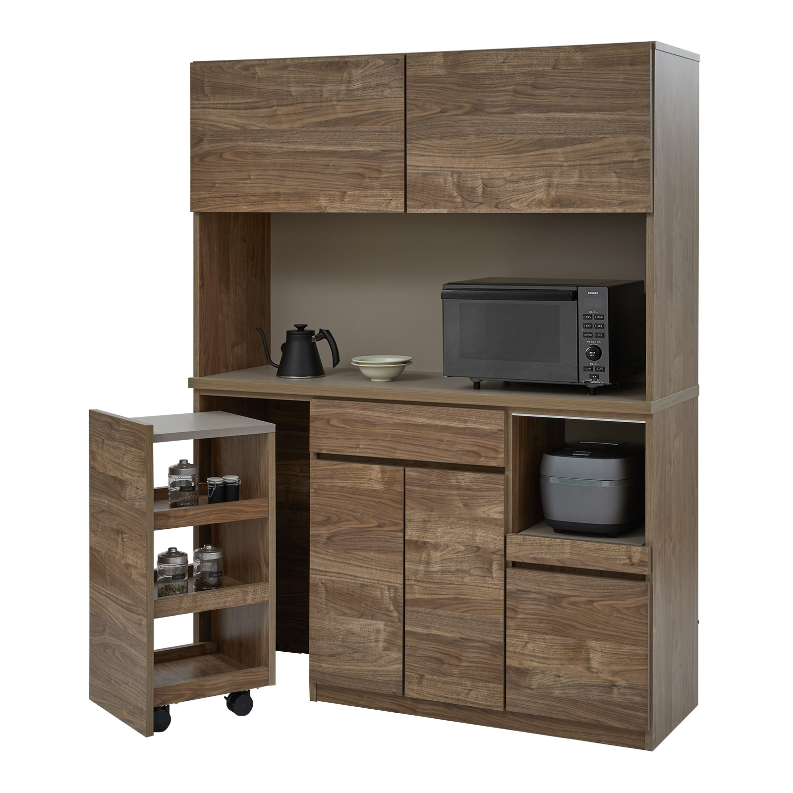 LOWYA（ロウヤ） 食器棚 キッチン収納 キッチンボード レンジボード