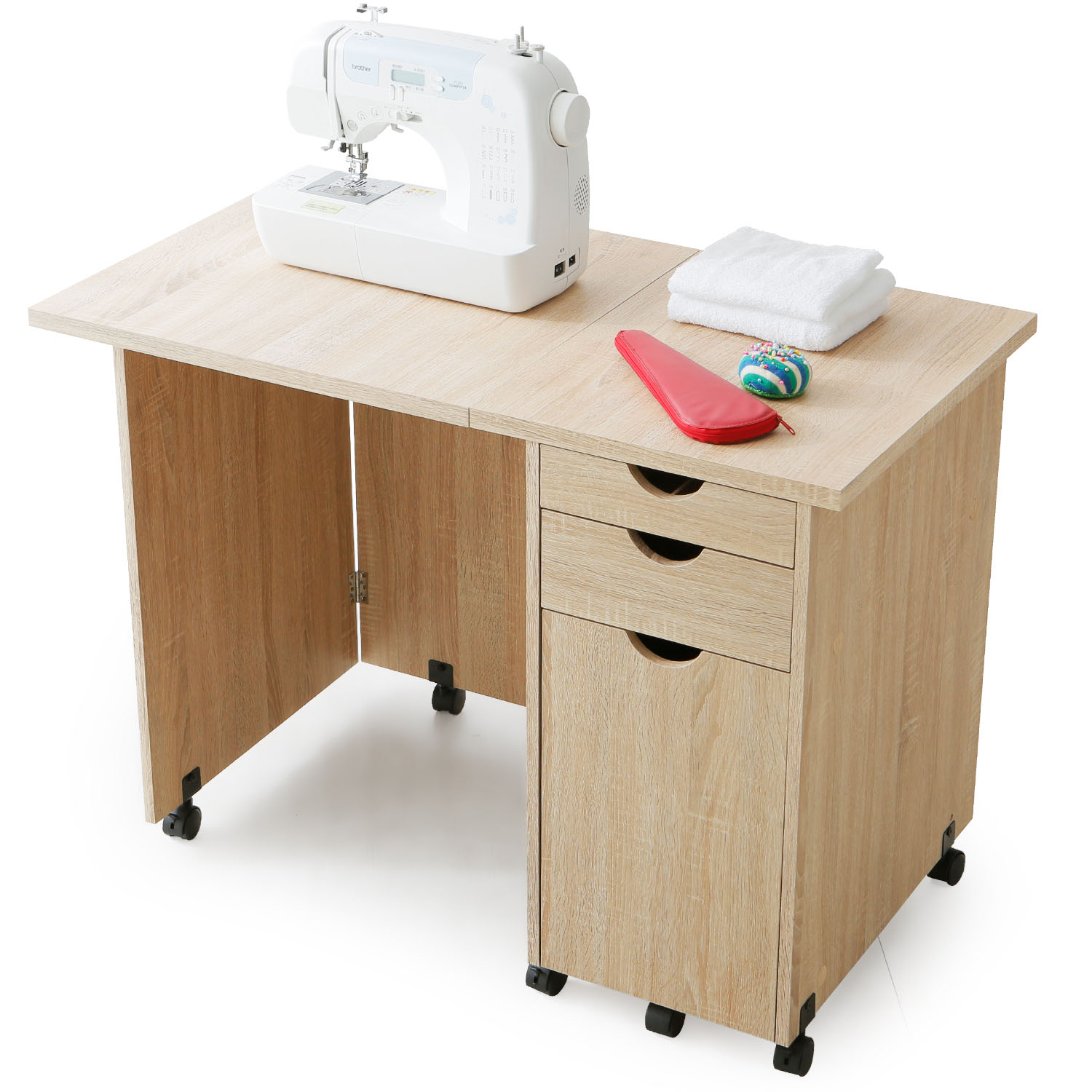 LOWYA（ロウヤ） ミシン台 折りたたみ 作業台 裁縫 コンパクト