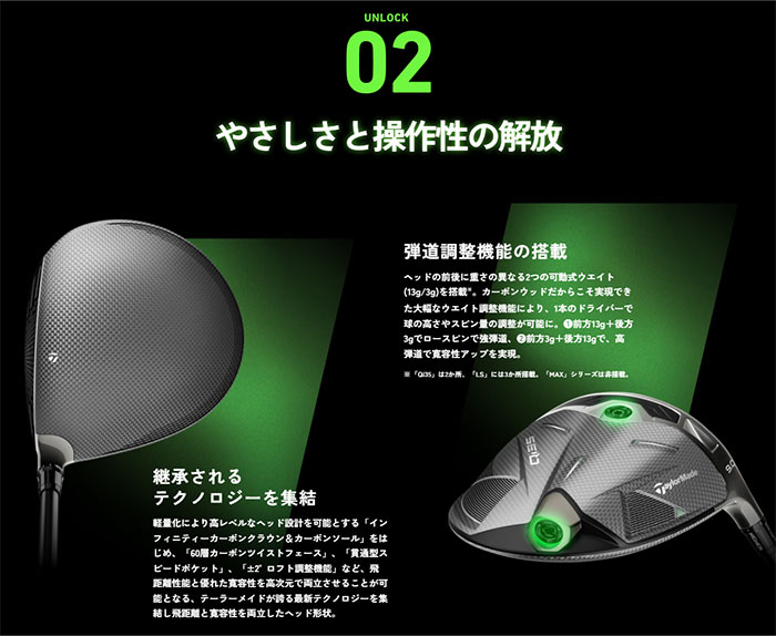 Qi35 テーラーメイド ドライバー Diamana BLACK TM60／SILVER TM55