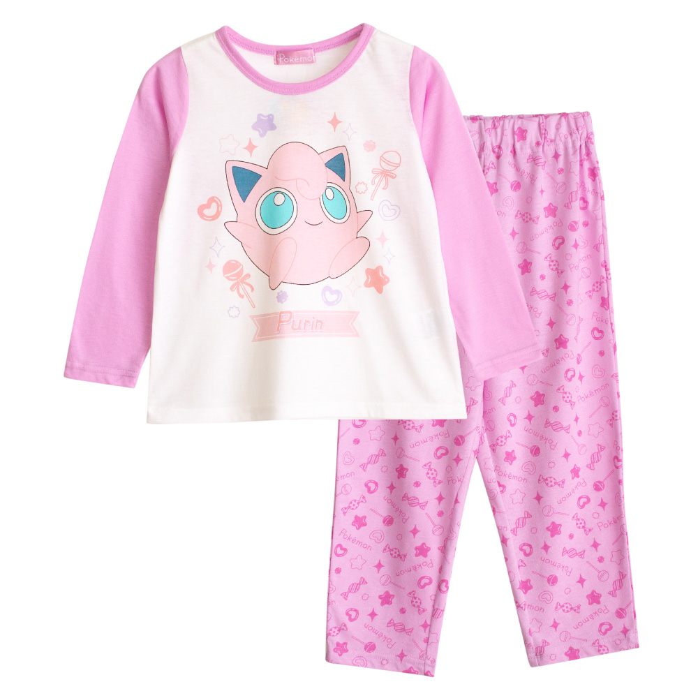 ポケットモンスター キッズ 女の子 長袖 春 夏 秋 Tシャツ素材 ピンク