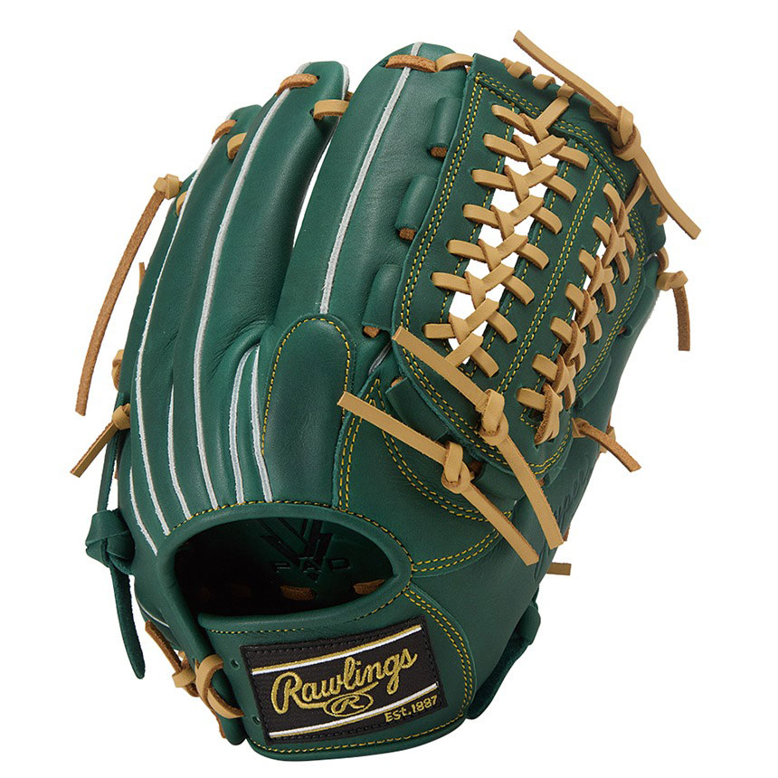 Rawlings 軟式グローブ 黒/緑 ローリングス 軟式グローブ（色