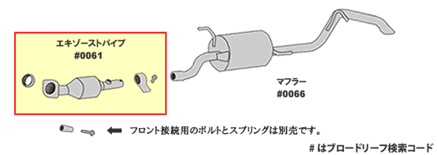 エブリイワゴン DA64W スズキ HST 触媒付マフラー 096-875C パイプ