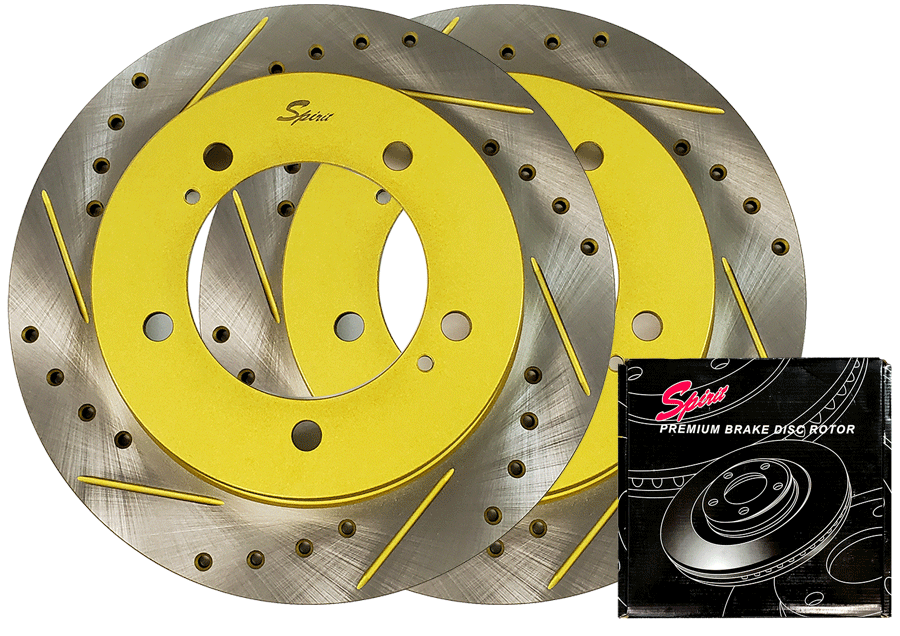 プリウスα ZVW40 ZVW41 フロント ゴールド・ドリルド・スリット