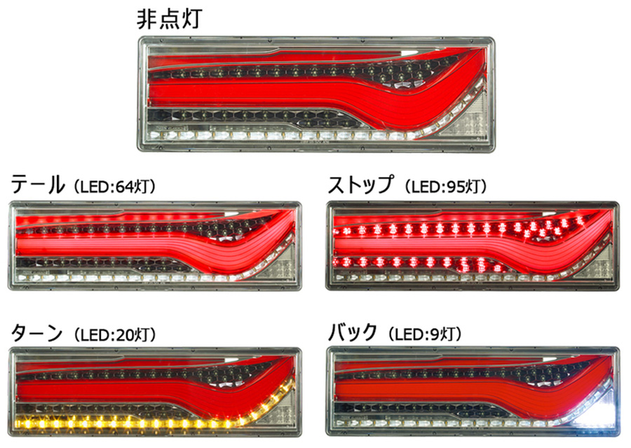 小糸製作所 トラック用 オール LED テールランプ テールライト 歌舞伎