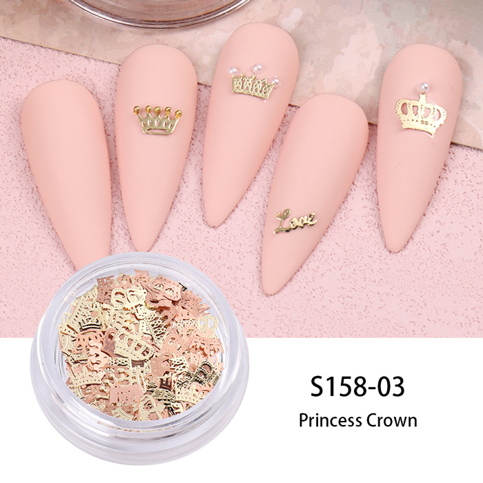 デコパーツ (100) ネイルパーツ 4種類 いちご さくらんぼ 唇 王冠 蝶々