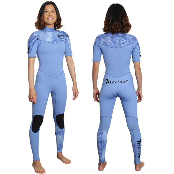Mellow ウェットスーツ シーガル 青とオレンジ レディースLーB Mellow