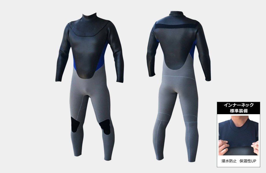 最新モデル ウェットスーツ メンズ レディース セミドライ 5mm ZIPレス