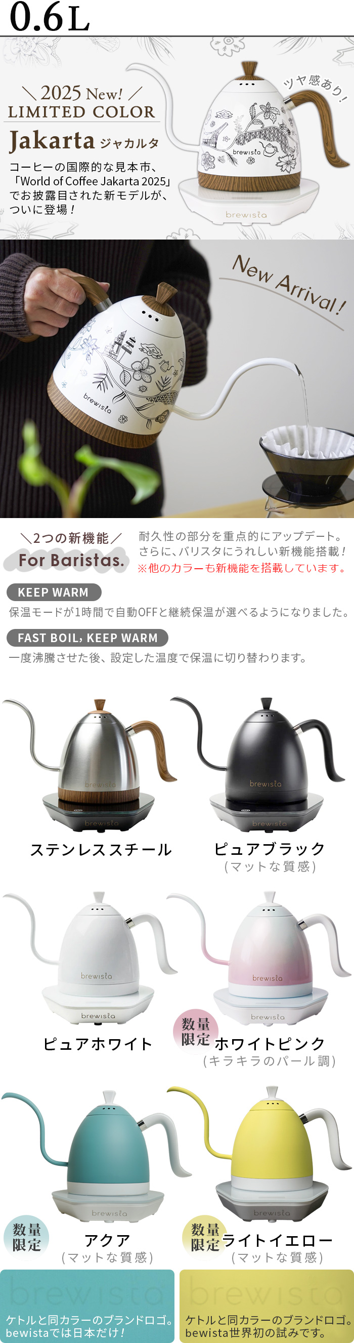 ブリューイスタ アルティザン グースネック バリアブルケトル Brewista