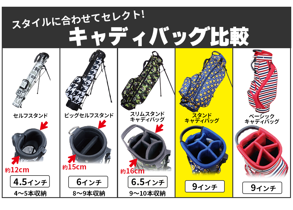 AZROF スタンドキャディバッグ ver.2.0 ゴルフ 9インチ アズロフ 5分割