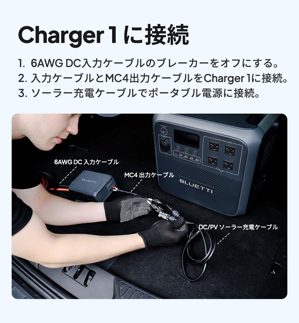 BLUETTI 【クーポンで37,950円 2/25迄】BLUETTI Charger1 走行充電器