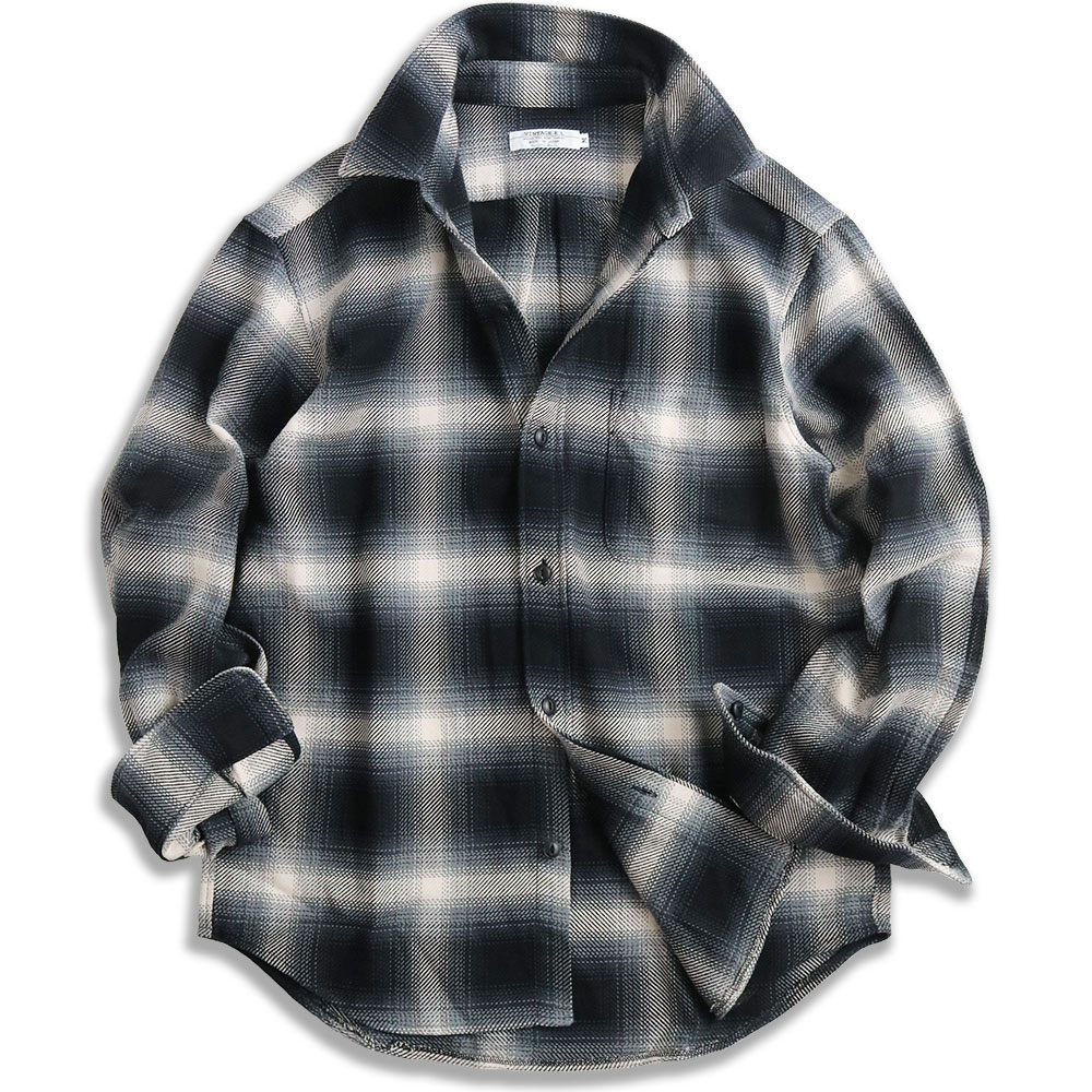 vintage el（ヴィンテージイーエル） オンブレチェックチェックシャツ