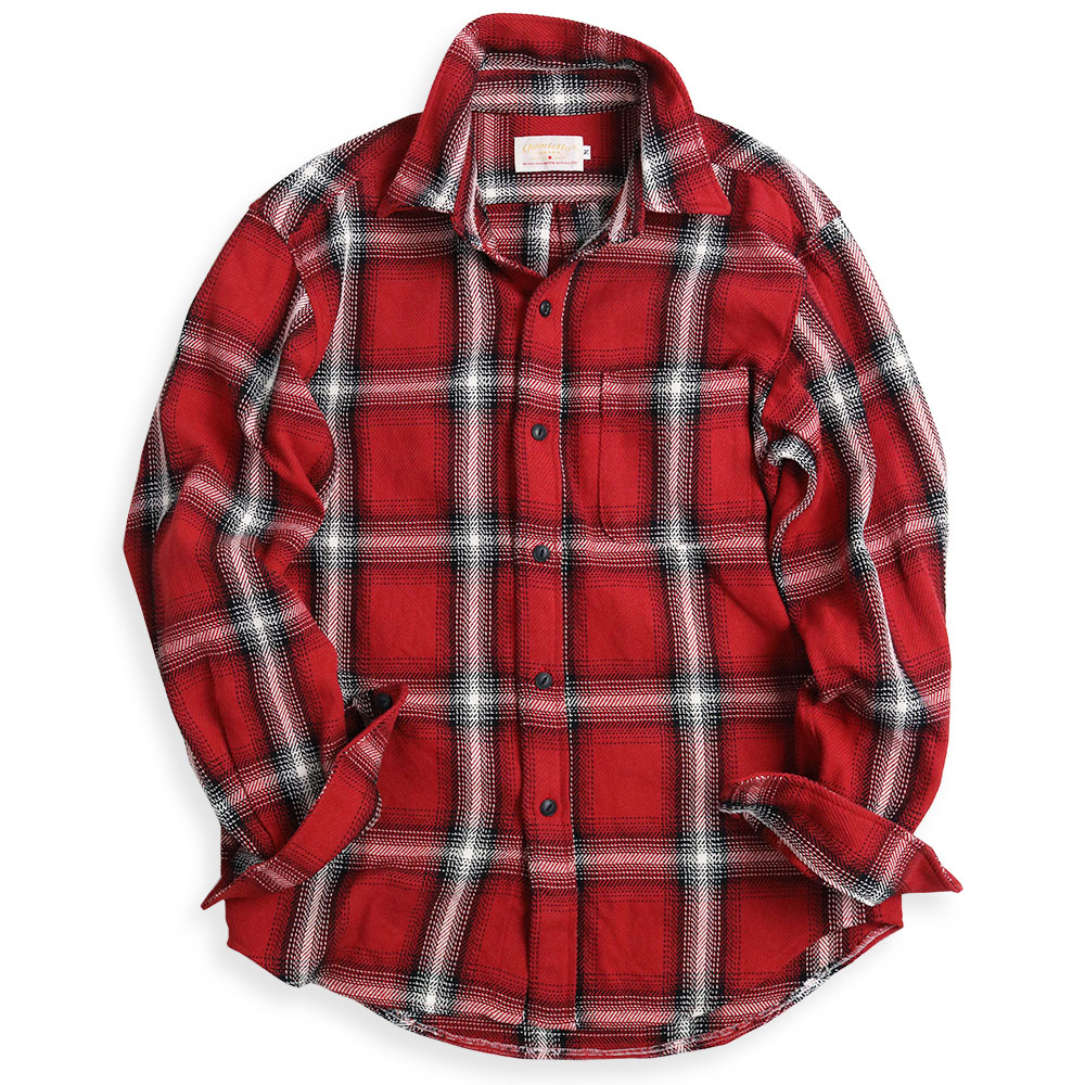 チェックシャツ メンズ 日本製 厚手 ヘヴィウエイト ネルシャツ 長袖