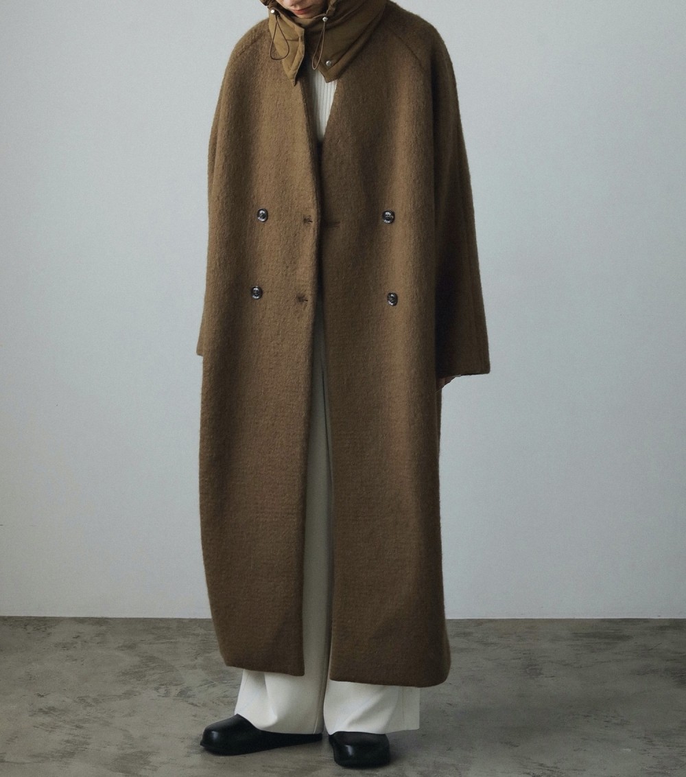 anuke（アンヌーク） SALE ANUKE (アンヌーク）Collarless Shaggy Coat