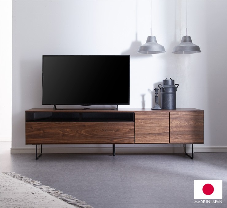 リコメン堂 テレビ台 テレビボード 幅175 国産 完成品 大川家具 木製