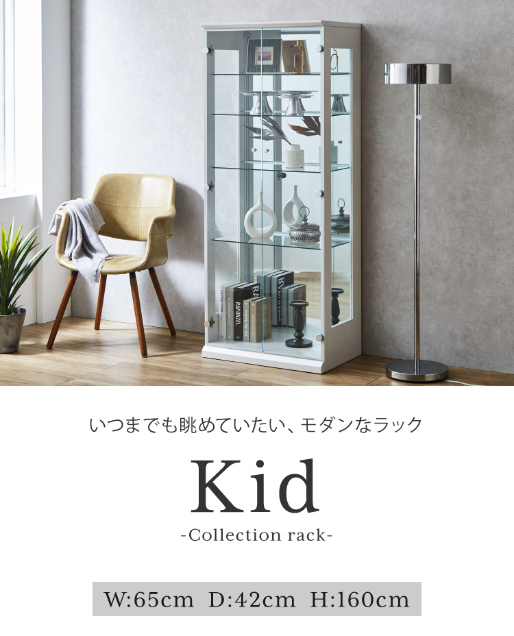 キッド65 コレクションラック コレクションケース 奥深 完成品 幅65 高