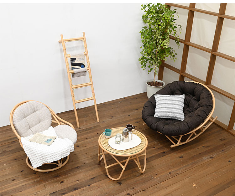 フランスアンティーク籐ラタンチェア/1人掛けソファ/竹バンブーイス90